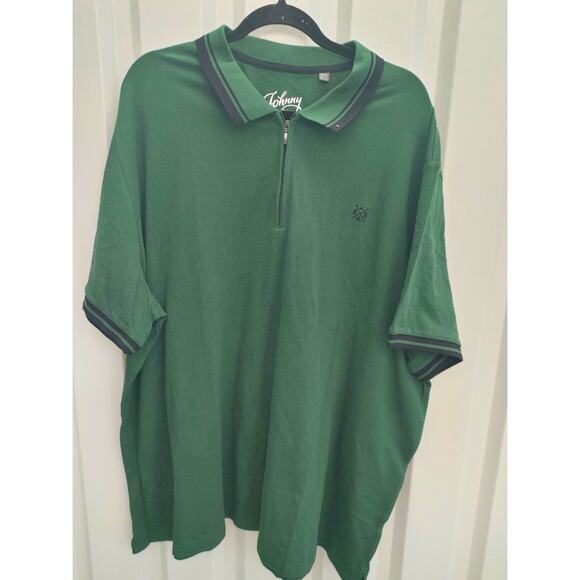 Johnny Bigg Xavier Zip Neck Polo Shirt NWT Forest Green US 4XL - Picture 3 of 9